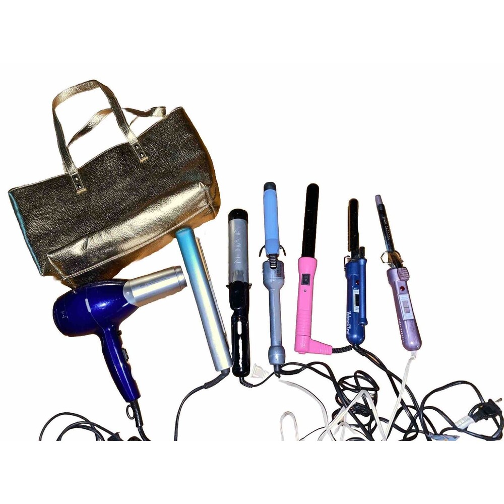 CHI Rocket Low EMF  Blow Dryer 1800w & Chi Hair Straightener Curling Irons Bag +